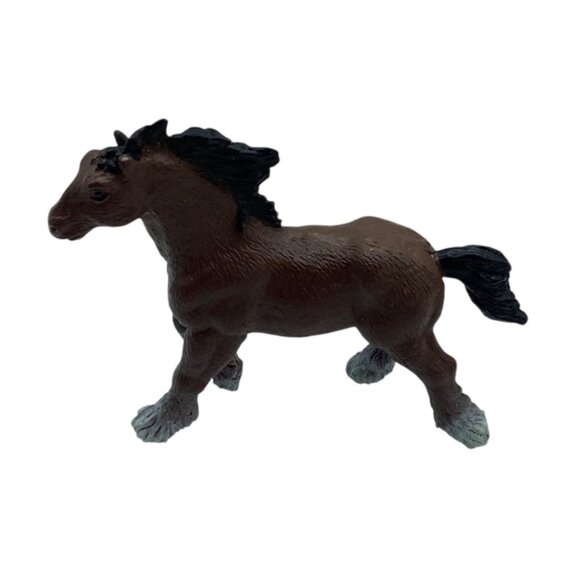 Vtg Safari Clydesdale Haflinger Miniature Brown Horses Set Of 4 - Picture 3 of 12